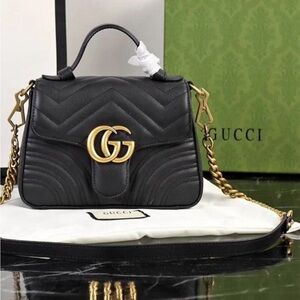 Gucci Black Mini Bag with Gold Hardware